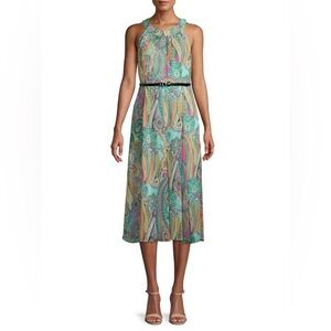 Tommy Hilfiger Blue Paisley Sleeveless Maxi Sundress - Size 10